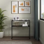 Consoletafel Kuhmo 80x80x30 cm zwart [en.casa], Verzenden, Nieuw