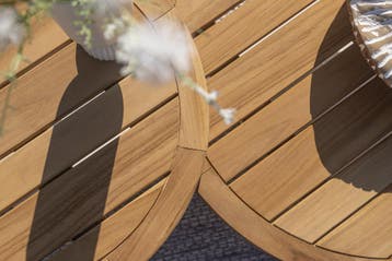 Volta teak salontafel centrale poot latte 80 cm. Ø (H 30) 4, Ophalen of Verzenden, Nieuw
