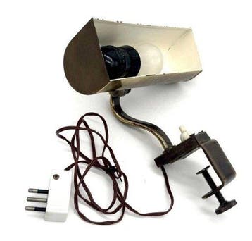 Tafellamp - Messing - Werkbank-/bureaulamp met klem,