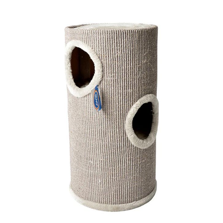 Krabton Duvo Tower Lichtgrijs – Krabmeubel voor Katten me., Dieren en Toebehoren, Katten-accessoires, Nieuw, Verzenden