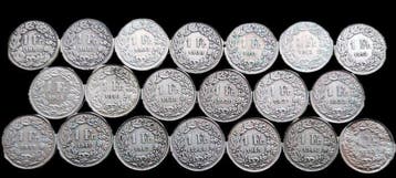 Zwitserland. 1 Franc 20x 1886/1955 (Zonder minimumprijs), Postzegels en Munten