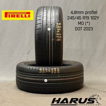 245/45/19 102Y Pirelli zomerbanden 4,8mm profiel 2 stuks, Auto-onderdelen, Banden en Velgen, 19 inch, Ophalen of Verzenden, Band(en)