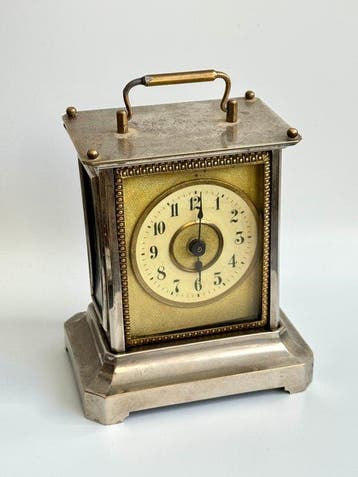 Officierspendule (reisklok) - Junghans – Rare de Voyage, Antiek en Kunst, Antiek | Klokken