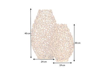 Filigraan vazen set van 2 ABSTRACT BLAD 40cm goud, Huis en Inrichting, Woonaccessoires | Vazen, Ophalen of Verzenden, Nieuw