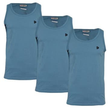 Donnay Donnay Heren - 3-Pack - Singlet James - Light Denim, Verzenden, Nieuw