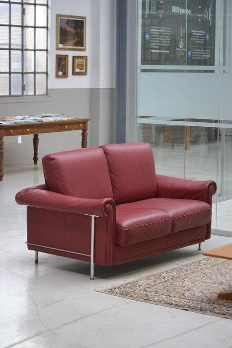 Nicoletti - Sofa - Leder, Metaal, Chroom, Huis en Inrichting, Overige Huis en Inrichting