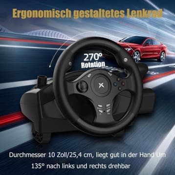 Racestuur - Game stuur - Met pedalen en Shifter - Zwart - DO, Verzenden, Zo goed als nieuw