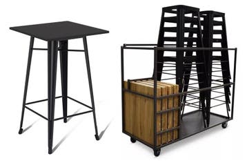 Supercombi | 12x Statafel Hamburg + trolley | Kleur blad:  |, Huis en Inrichting, Tafelonderdelen, Ophalen of Verzenden, Nieuw