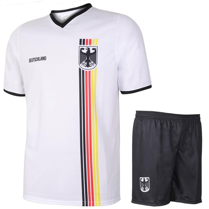 Duitsland Voetbaltenue Thuis - Eigen Naam - Strepen Vlag -, Sport en Fitness, Voetbal, Nieuw, Verzenden