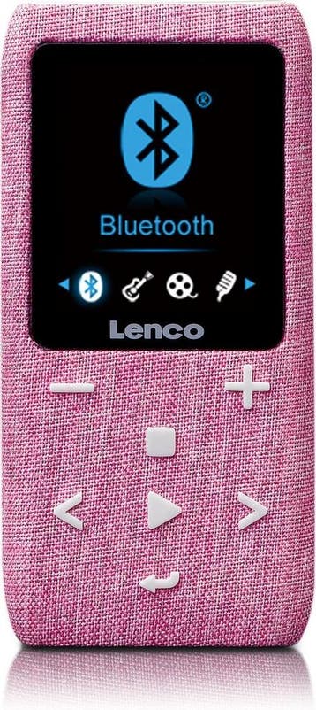 MP3/MP4 Speler - Bluetooth - Tot 64GB - Roze - Lenco, Verzenden, Zo goed als nieuw