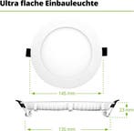 HAGEMANN 4 x LED Inbouwspots Rond 9 Watt 890 lm IP20 - 135, Nieuw