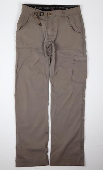 PrAna outdoorbroek taupe met oprolbare pijpen, Verzenden, Gedragen