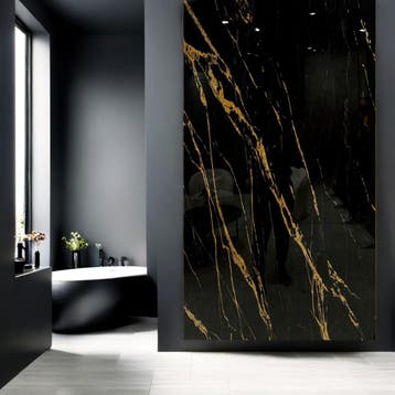 PVC Wandpaneel - Afimera - Ceasar Black Zwart Goud Hoogglans, Ophalen of Verzenden, Nieuw