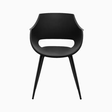 DS4U - Louis tuinstoel - Set van 4 - Zwart - Kunststof -, Huis en Inrichting, Stoelen, Ophalen of Verzenden, Nieuw, Zwart