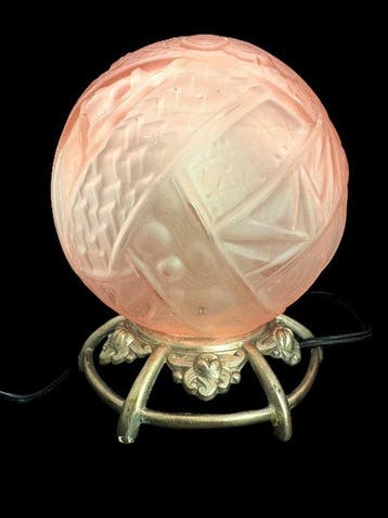 Muller Freres - Lamp - Glas, Brons - Art Deco-nachtlampje
