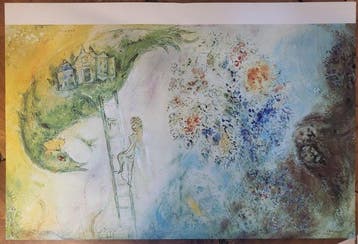 Marc Chagall (1887-1985) - Grande Lithographie double page: