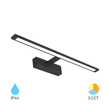 IP44 LED 12 Watt badkamerlamp CCT Zwart, Verzenden, Nieuw, Aluminium, Led