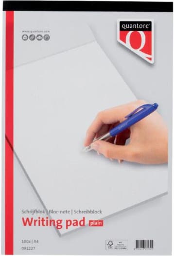 Schrijfblok Quantore A4 blanco, Diversen, Papierwaren, Verzenden, Nieuw