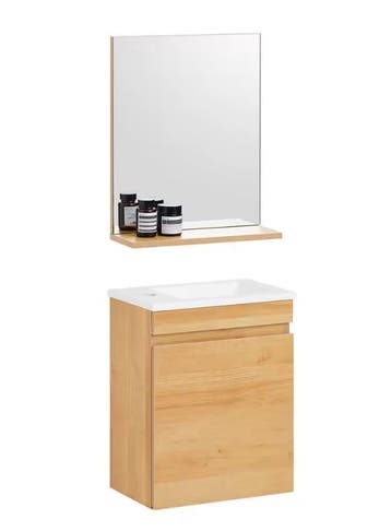 Badkamer Meubelset met Wastafel – Onderkast en Wandspiegel, Verzenden, Nieuw