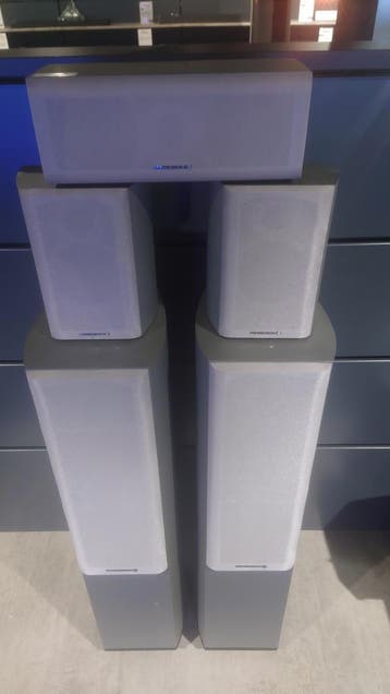 Wharfdale Diamond 9 - Krachtige 5.0 surround set, Zo goed als nieuw, Surroundset zonder subwoofer, 120 watt of meer, Ophalen