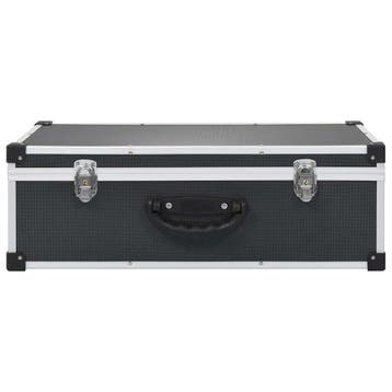 vidaXL Cd-koffer voor 80 cds aluminium ABS zwart, Verzenden, Nieuw