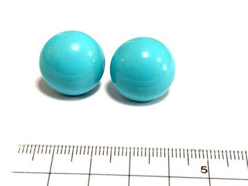 Turquoise - Zilver - Oorbellen