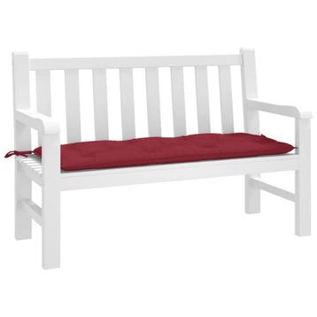 vidaXL Tuinbankkussen 120x50x7 cm oxford stof wijnrood, Huis en Inrichting, Woonaccessoires | Kussens, Verzenden, Nieuw