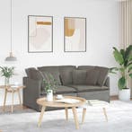 vidaXL Modulaire bank met kussens corduroy stof lichtgrijs, Verzenden, Nieuw, Stof