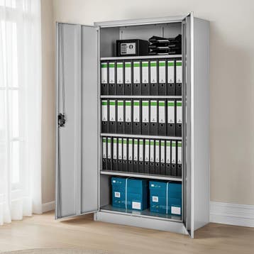 Archiefkast Blain met 5 planken 40x80x180cm - grijs, Verzenden, Nieuw