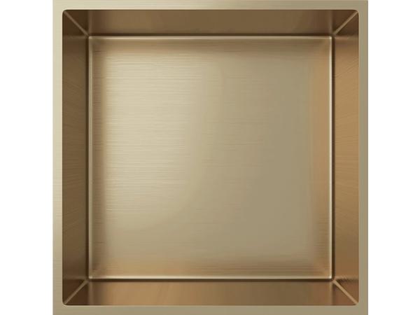 Veiling - Inbouwnis – 30x30x10 cm – geborsteld goud, Doe-het-zelf en Verbouw, Sanitair