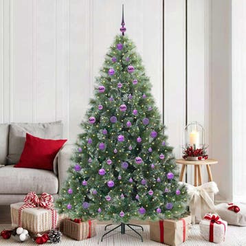 vidaXL Kunstkerstboom met 300 LED met standaard Groen 180 cm, Verzenden, Nieuw
