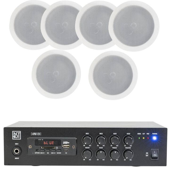 Winkel muziek set met 6 speaker Usb,Sd,Bluetooth,Fm 120 Watt, Audio, Tv en Foto, Professionele Audio-, Tv- en Video-apparatuur