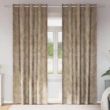 vidaXL Velvet Gordijnen 2 st champagne 245 x 140 cm Fluweel, Verzenden, Nieuw, Beige