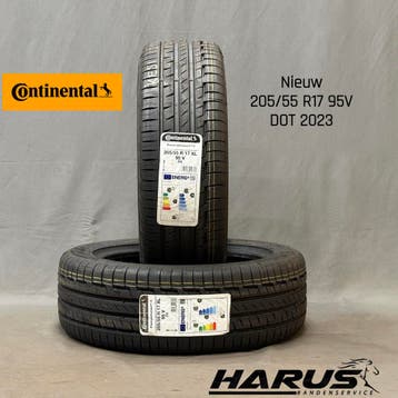 205/55/17 95V Continental zomerbanden nieuw 2X, Auto-onderdelen, Banden en Velgen, Nieuw, 17 inch, Band(en), Personenwagen
