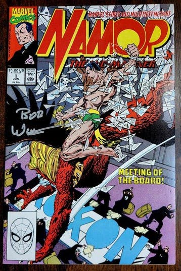 Namor the Sub-Mariner #3 1990 1st Print - Signed by creator, Nieuw
