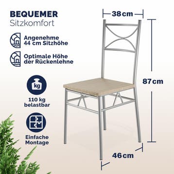 Eettafelset Paul 5-delig Eikenhout (Meubelen, Interieur), Verzenden