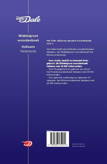 Van Dale middelgrote woordenboeken Van Dale Zanichelli, Boeken, Woordenboeken, Verzenden, Gelezen