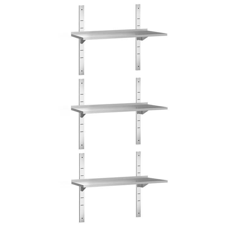 GGM Gastro | 3-laags RVS wandplank PREMIUM - 1200x300mm |, Zakelijke goederen, Horeca | Keukenapparatuur, Nieuw in verpakking