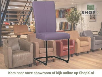 Leren eetkamerstoel Dry - Toledo Lila (lichtpaars) -, Huis en Inrichting, Stoelen, Overige kleuren, Nieuw, Leer, Ophalen of Verzenden