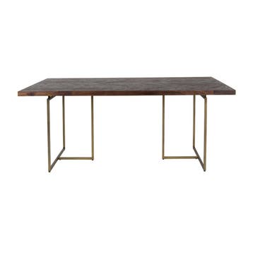*WOONWINKEL* Dutchbone Class Eettafel Visgraat Donker Hout 2, Verzenden, Nieuw