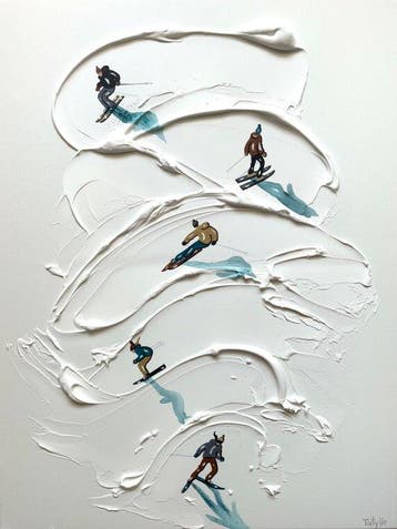 Taty Ur - Ski lovers, Antiek en Kunst
