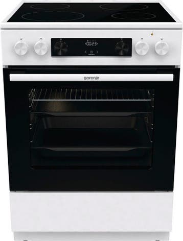 Gorenje GEC6C40WD - Vrijstaand fornuis - Keramisch - 71L, Witgoed en Apparatuur, Ophalen of Verzenden, Nieuw, 85 tot 90 cm