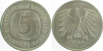 5 Dm Brd 1986f (MuntenenBankbiljetten-Duitslandvanaf1871), Verzenden