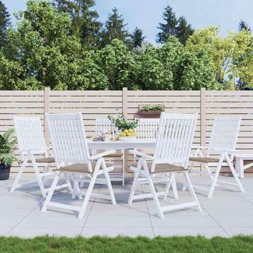 vidaXL Tuinstoelkussens 6 st 40x40x4 cm oxford stof taupe, Verzenden, Nieuw