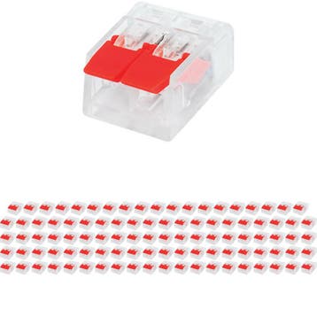 Lasklem - Verbindingsklem - 100 Stuks - 2 Polig met, Ophalen of Verzenden, Nieuw