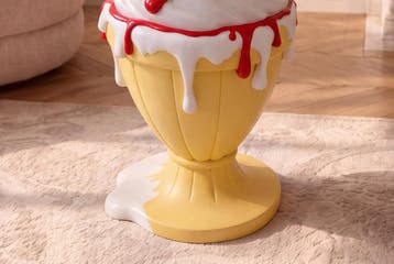 Bijzettafel SWEET SOCIETY Soft Pop 65cm pastel yellow white, Ophalen of Verzenden, Nieuw