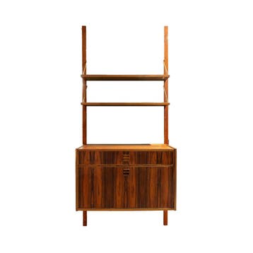 Wandsysteem | Vintage | Palissander |  3609, Huis en Inrichting, Kasten | Wandmeubels, Ophalen of Verzenden, Zo goed als nieuw