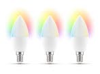 3 Qnect slimme Wi-Fi RGB LED kaars lamp - E14, Verzenden, Nieuw