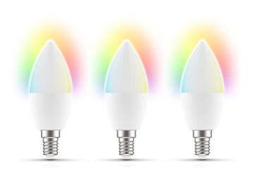 3 Qnect slimme Wi-Fi RGB LED kaars lamp - E14, Verzenden, Nieuw