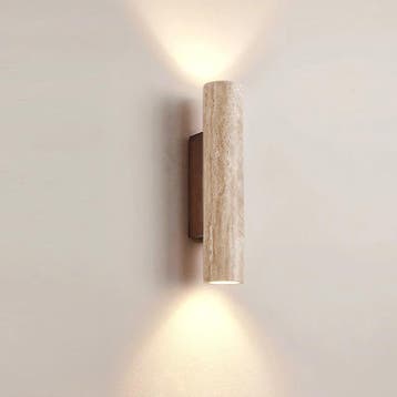 Stenen wandlamp travertijn e27 luxe up down light, Verzenden, Nieuw